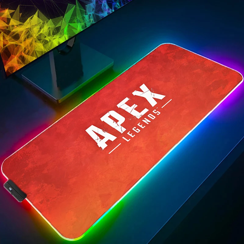 

APEX legends Mouse pad RGB Gaming Accessories Computer Large Mousepad Gamer Rubber Carpet With Backlit Play CS GO LOL Desk Mat