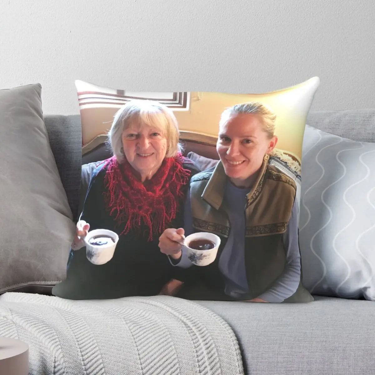 

Tearoom Twins Pillowcase Polyester Linen Velvet Pattern Zip Decor Throw Pillow Case Home Cushion Cover 45x45