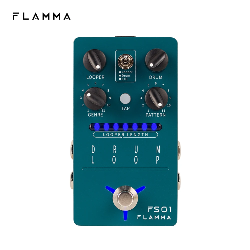 FLAMMA FS01 תוף לולאה תוף מכונת Looper גיטרה 20 דקות Looper 11 שונה קצב סגנונות