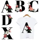 Патчи термочувствительные с цветами и надписью, термоклейкие полоски для переноски одежды, топы на заказ