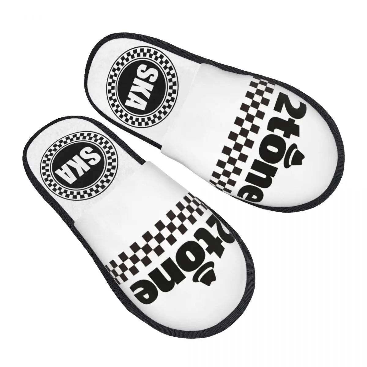 Тапочки домашние хлопчатобумажные с логотипом SKA-rock 2 тона