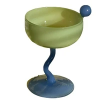 european style wine glass luxury crystal cups cocktail champagne glass stained glass ice cream milkshake cup bar utensils gift