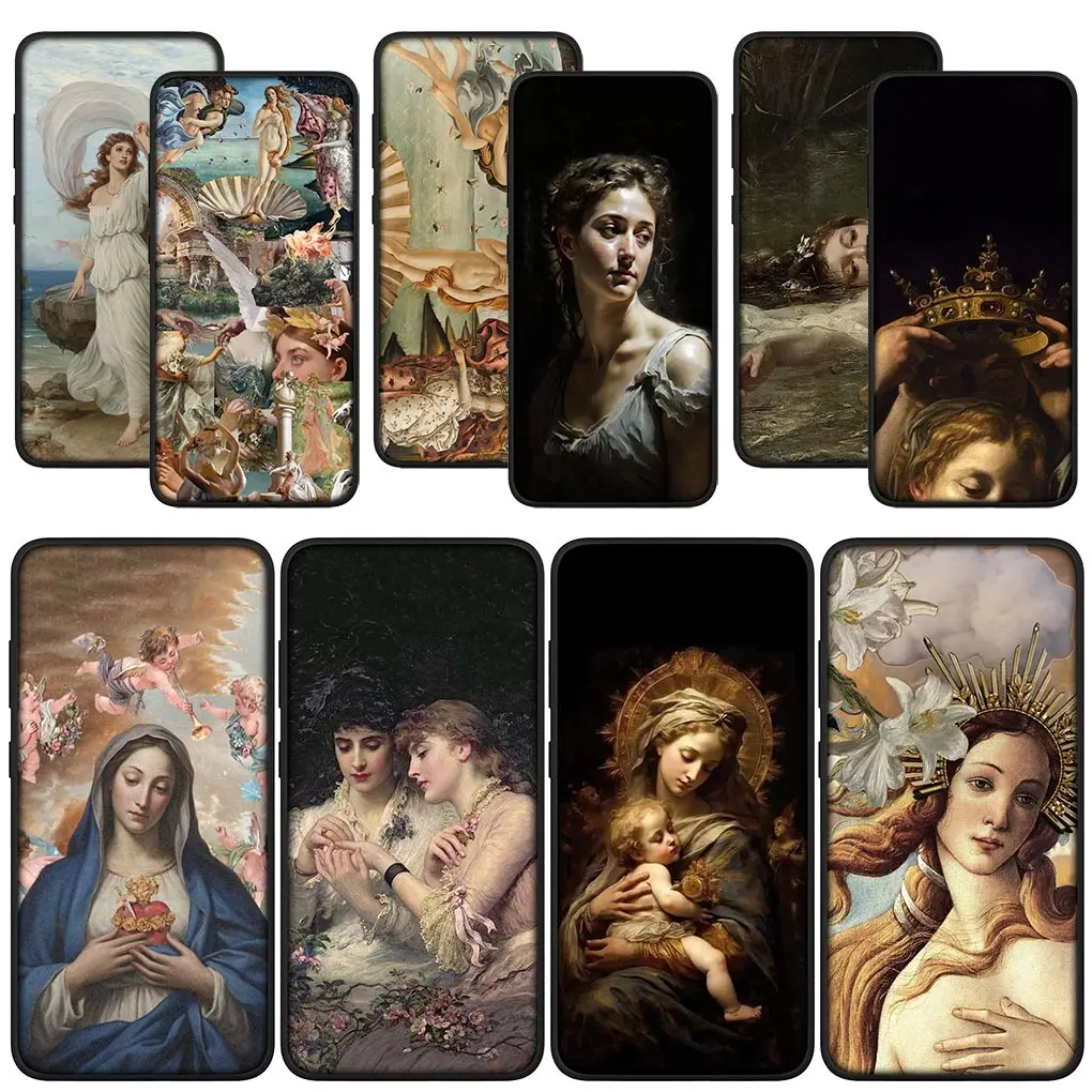 Чехол с рисунком эпохи Возрождения для OPPO A17 A15 A16 A12 A53 A54 A57 A78 A79 A58 A38 A98 A94 A92 A72 A52 A96 A74