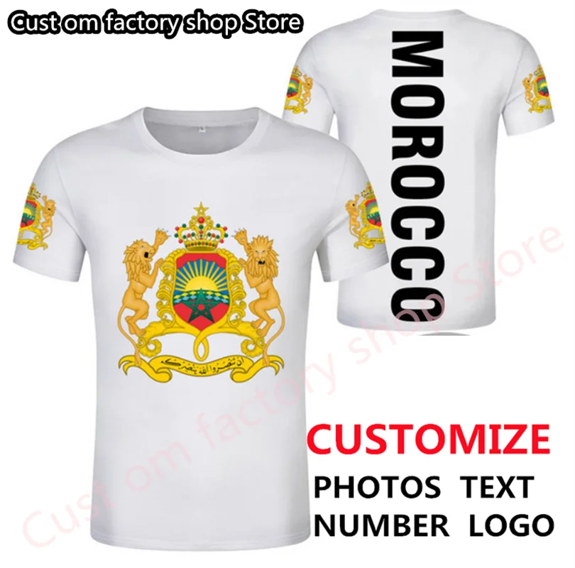 

MOROCCO Men Women Fashion t shirt free custom made name number nation flag kingdom arabic arab country text Harajuku clothes