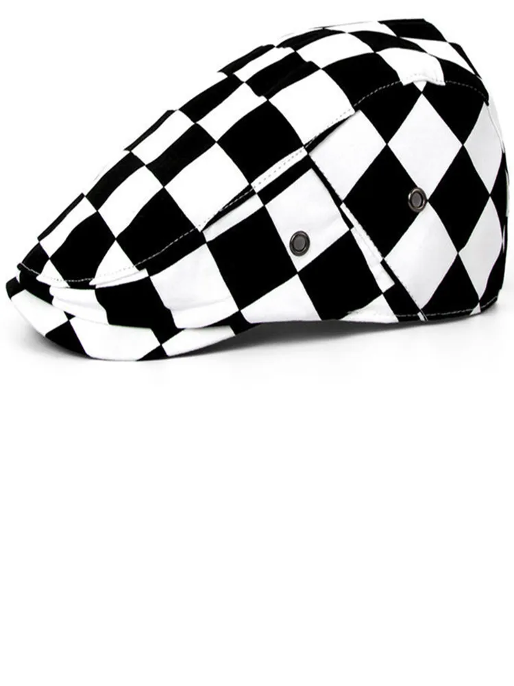 Классический берет в клетку для мужчин и женщин повседневная спортивная шапка