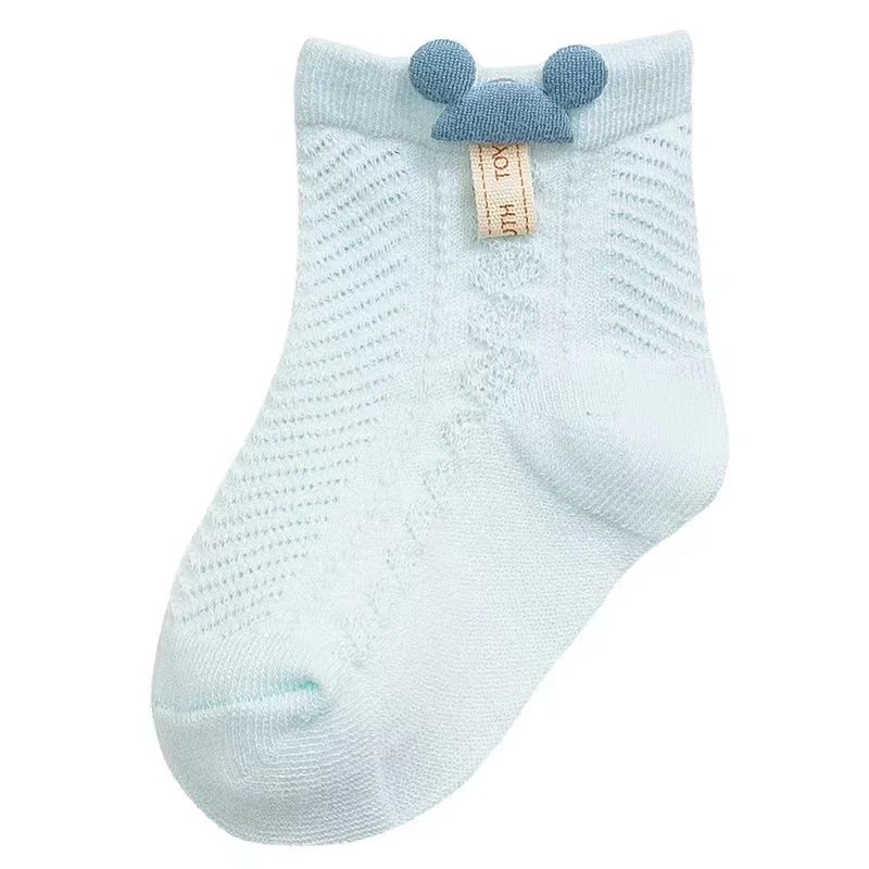 1 Pair of Baby Socks Spring and Summer Thin Breathable Mesh Baby Cotton Socks for Boys and Girls