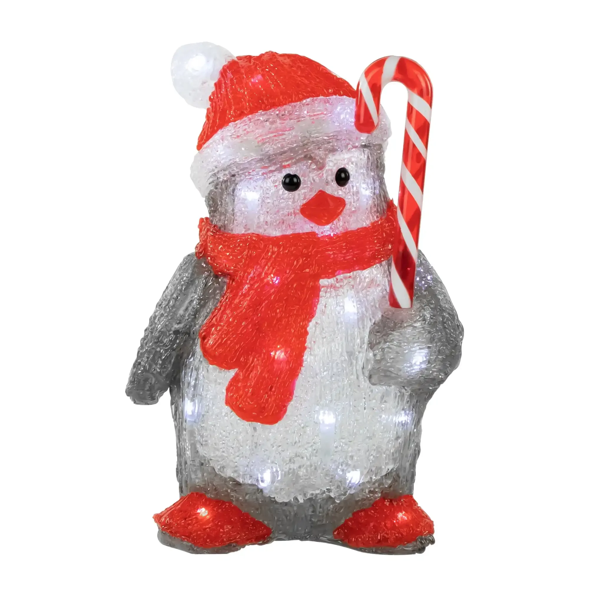 

Внешнее Рождественское украшение из акриловой смолы с подсветкой в виде Санты и пингвина, 12 дюймов