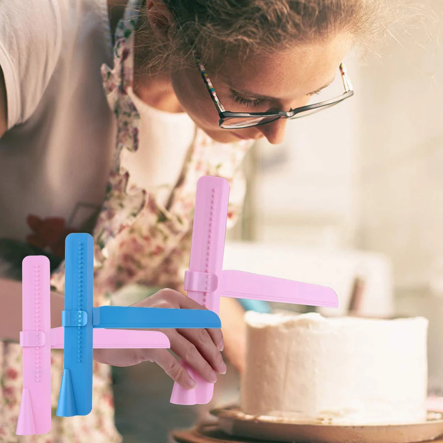 

DIY Adjustable Screed Cake Scraper Fondant Spatulas Cream Edge Smoother Decorating Tools Bakeware Kitchen Baking Accessories
