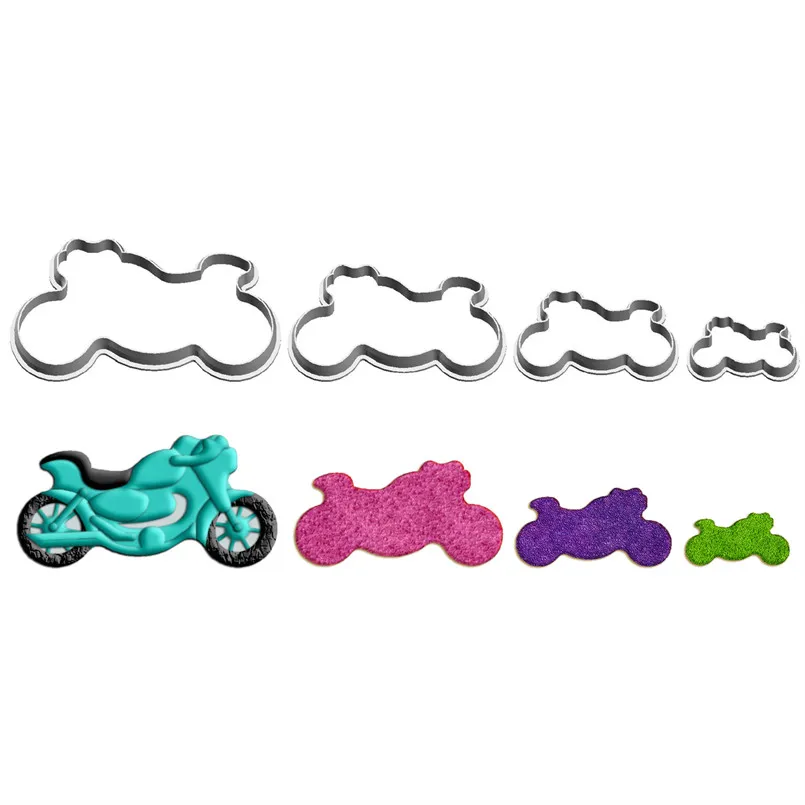 

Four Specifications Cartoon Two-wheeled Motor Vehicle,Motorcycle,Plastic Mold,Cake Fondant Tools,Cookie Sushi and Fruits Cutters