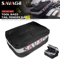 universal tail bags tool bag storage waterproof luggage for dirt bike pitbike motocross rear fender pack motorcycle accessories