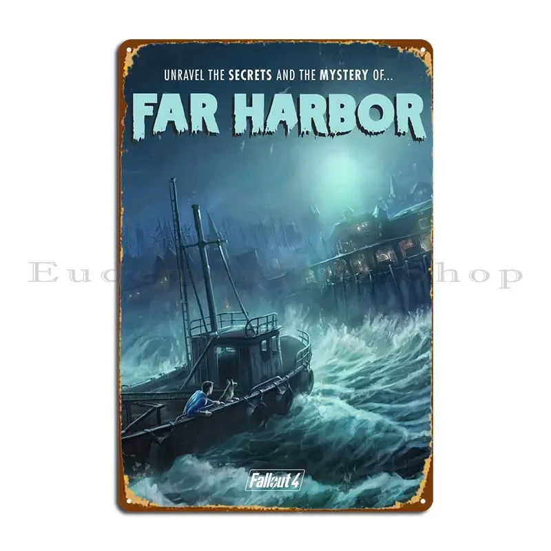 

Металлический постер с вывеской "Far Harbor"