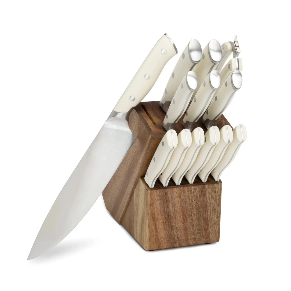 

Linen 14-Piece Stainless Steel Knife Block Set