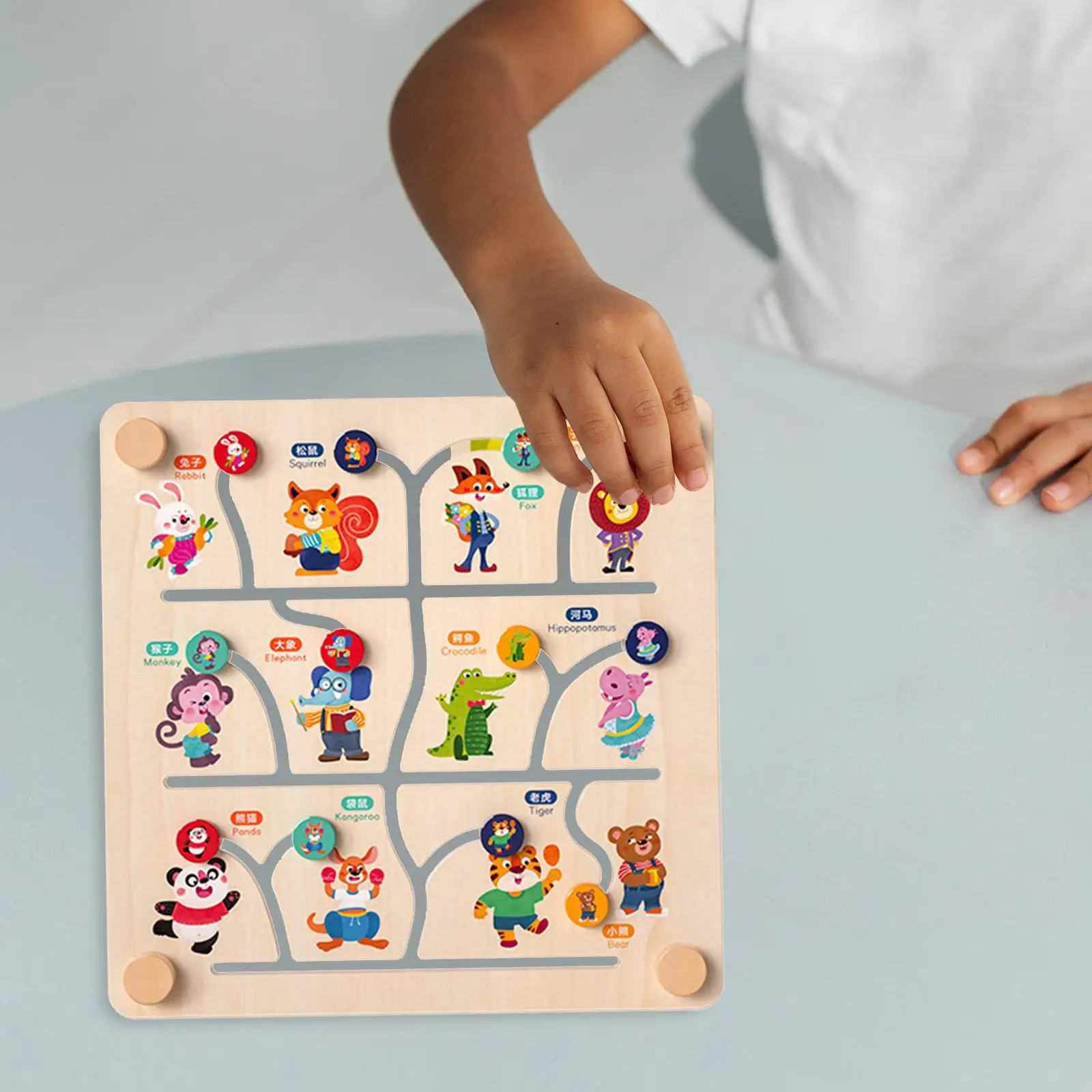 

Montessori Maze Puzzles Toys Board Puzzles Interactive Busy Board Toys for Girls Boys 3~6 Preschool Children Holiday Gifts