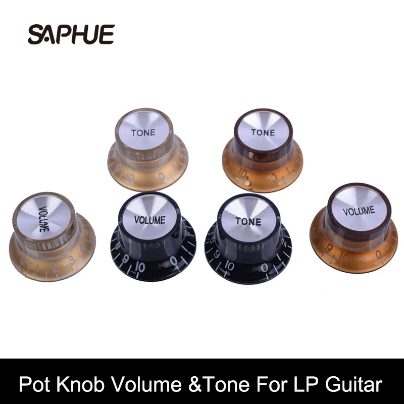 

A Set Guitar Pot Knob Volume & Tone Control Knobs for LP Electric Guitar Music Accessory Gold/Coffe/Black