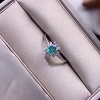 100 natural colombian emerald ring sterling silver 925 womens gem anniversary party classic boutique jewelry gift