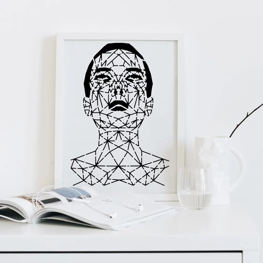 Геометрический трафарет для рисования лица 8 3x11 7 дюйма линий человеческого