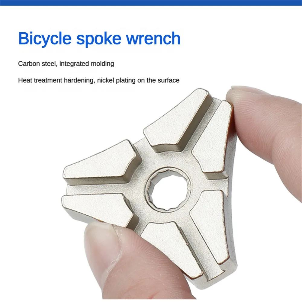 

Practical High Quality Triangular Six-mouth Spoke Wrench Lightweight Bicycle Fitting Tool Carbon Steel Wrench Repair Tools