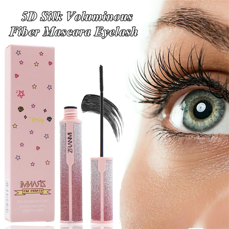 

5D Silk Fiber Eye Lash Mascara Waterproof Eyelashes Black Thick Lengthening Mascara Eye Lashes Extension Korean Cosmetics Makeup