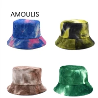 amoulis fall winter bucket hats for women and men fashion corduroy tiedye sun hat casual sun protection fisherman hat beach caps