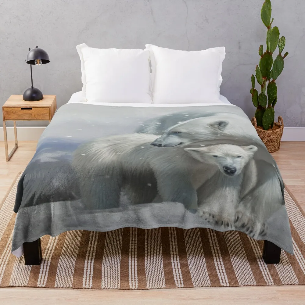 

Семейное одеяло Polar Bear, полугрудное одеяло, тонкое ватное одеяло