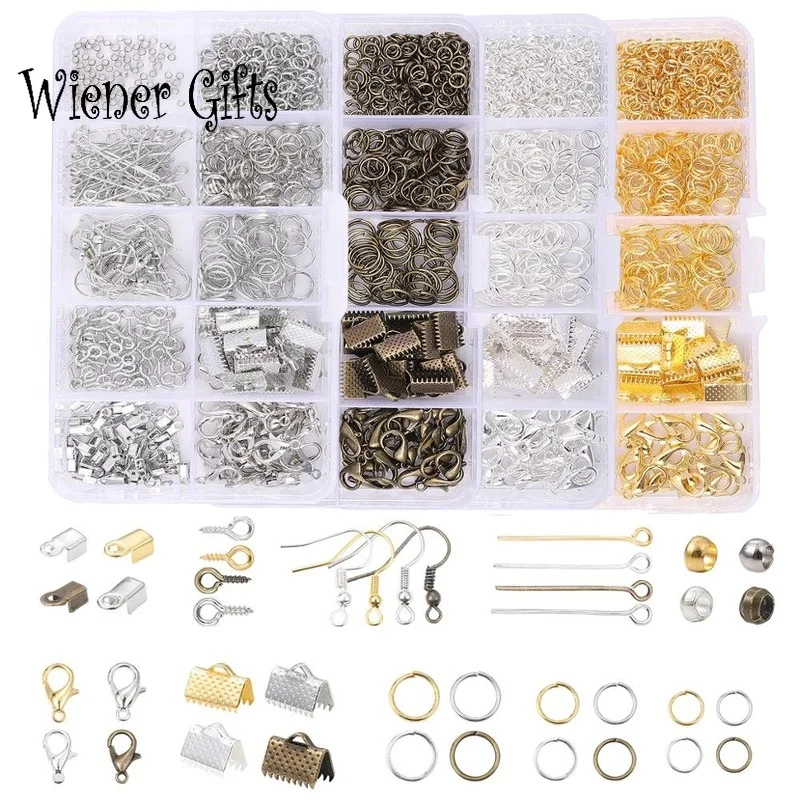 

Alloy Accessories Set Jewelry findings Tools Clip buckle Lobster Clasp Open Jump Rings Earring Hook Jewelry Making Supplies Kit