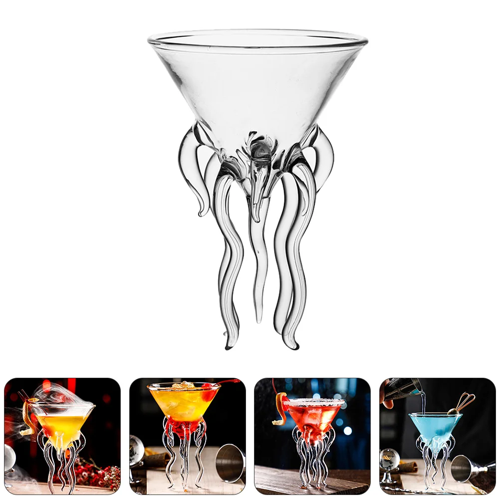 

Glasses Cocktail Cup Goblet Martini Octopus Champagne Whiskey Cups Creative Beverage Red Flutes Mojito Goblets Drinking Coffee