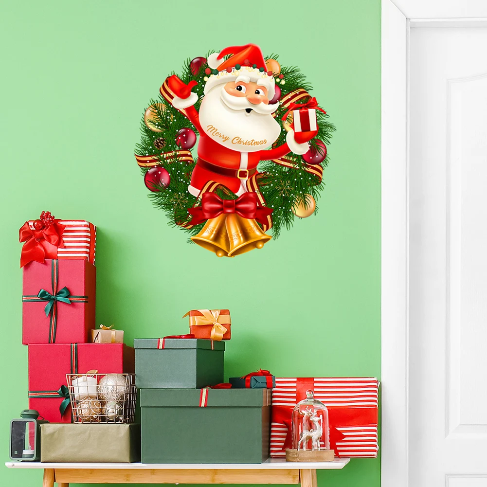 

Santa Claus Merry Christmas Wall Sticker Christmas Festival Decoration Room Home Window Glass Door New Year Stickers 27*27cm