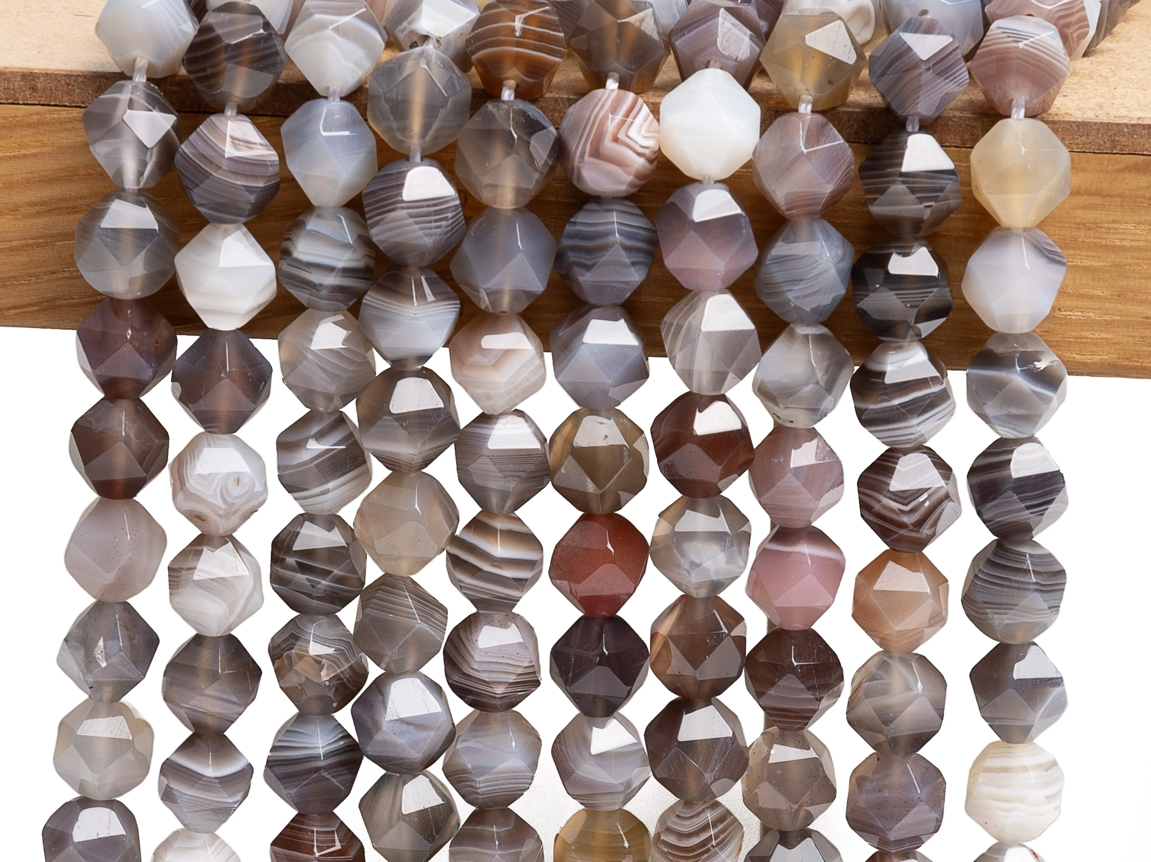 Натуральный огранка в виде звезды граненые разноцветные бусины из ботсванского