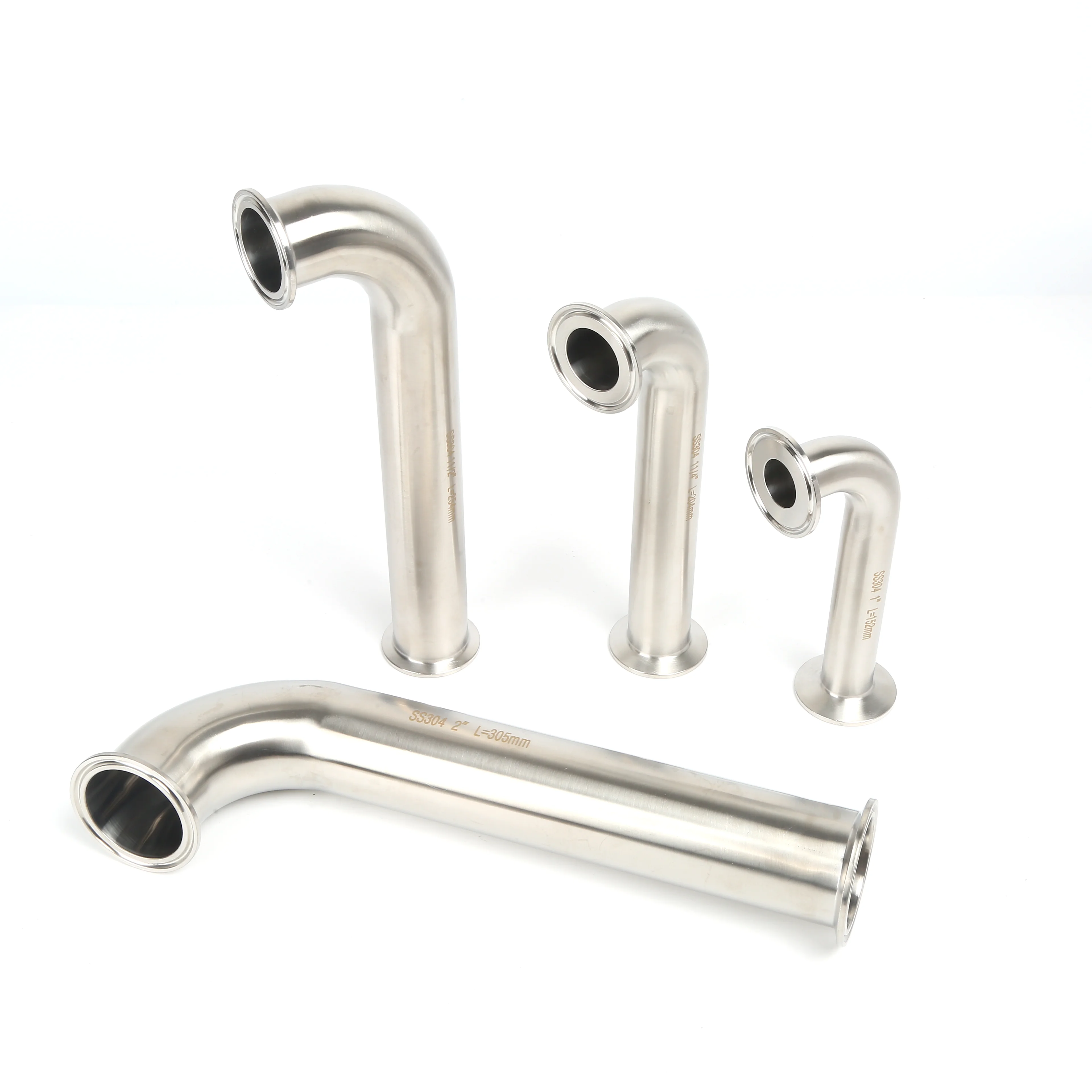 Санитарные локти с тройным зажимом 90 градусов SS304 длинный зажим 1 &quot11/4&quot 2 &quotс