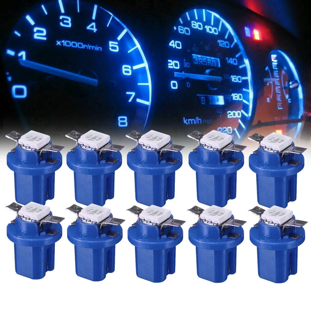 

10Pcs T5 LED Bulb Canbus 5050SMD Car Interior Lights Indicator Wedge Dashboard Warming Instrument Lamp Bulb 12V Auto B8.5D