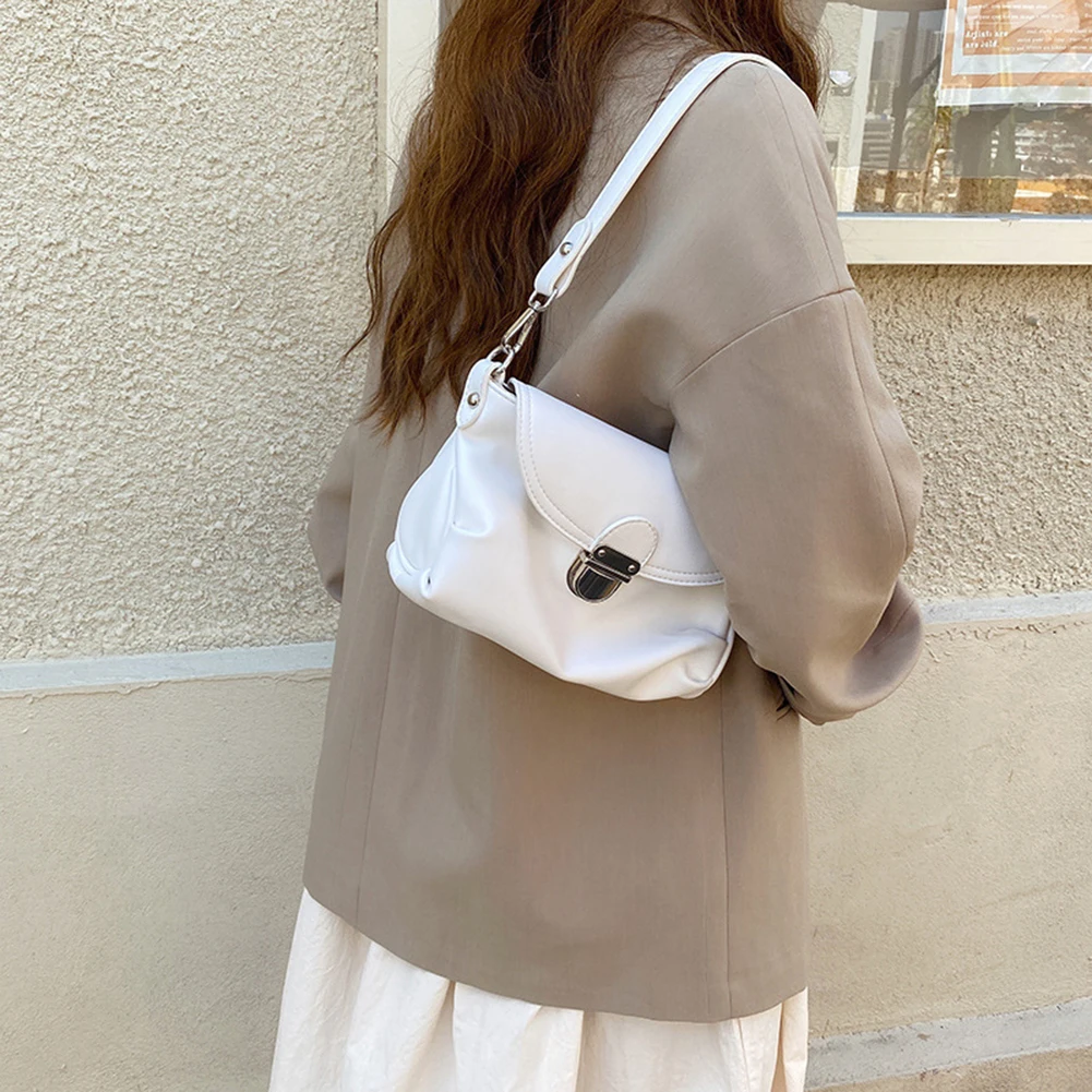 

Simply Crossbody Bags Shoulder Messenger Bag PU Leather Soft Bags Underarm Lady Chain Travel Small Handbags for Women 2020