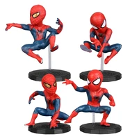 4pcs marvel hero avengers spiderman 6 8cm action figure posture anime figures decor collection toy model gift toys for children