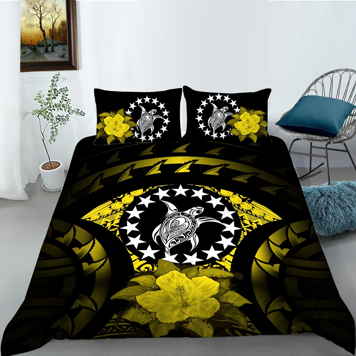 

2/3 шт., комплект мягкого постельного белья с 3D-принтом черепахи