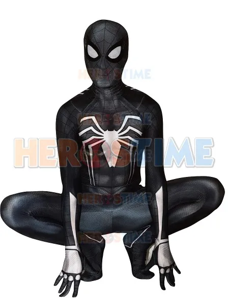 Костюм для косплея PS4 Zentai из спандекса черный костюм супергероя на Хэллоуин детей