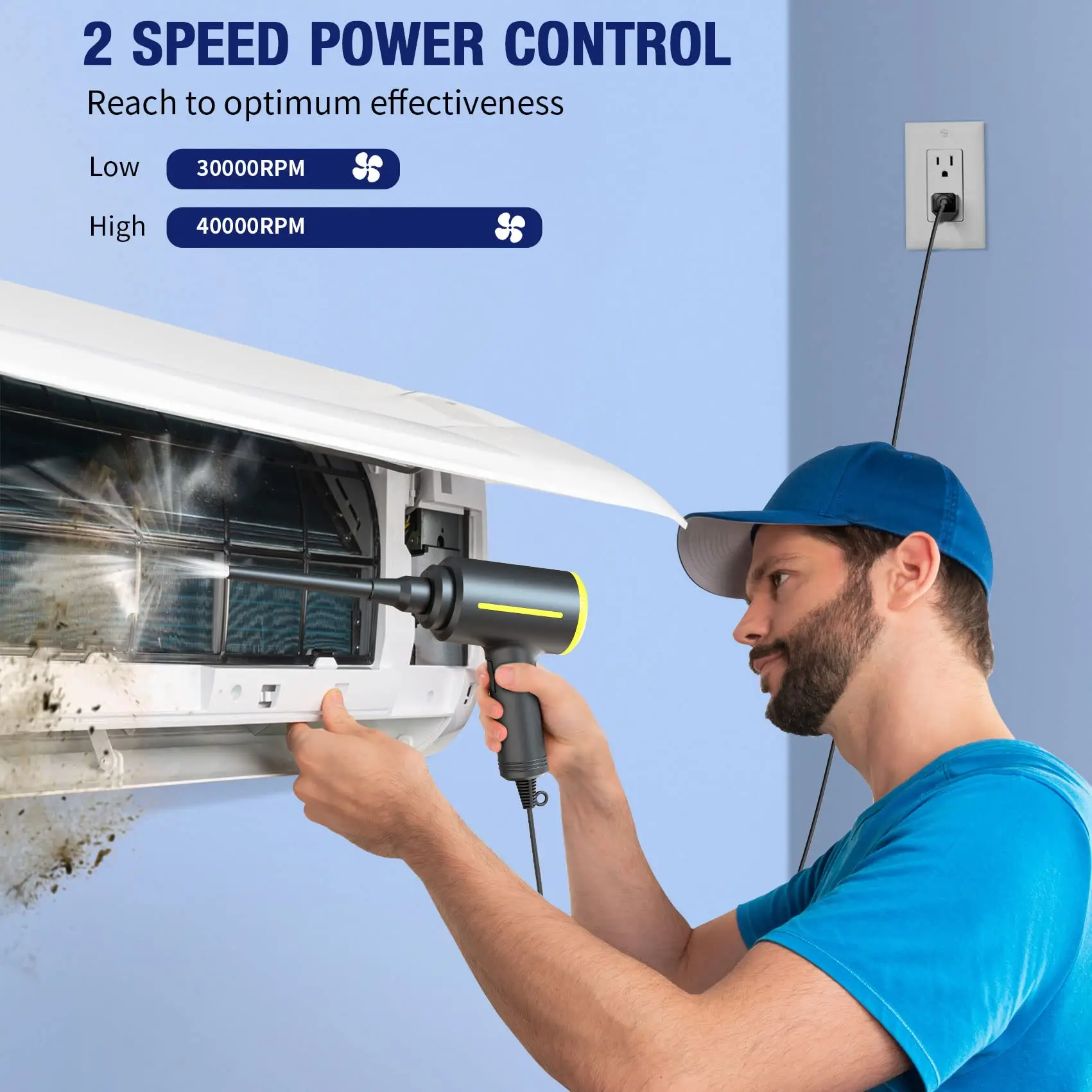 Электрический воздушный пылесос 500 Вт сжатый воздух 40000 об/мин электроника