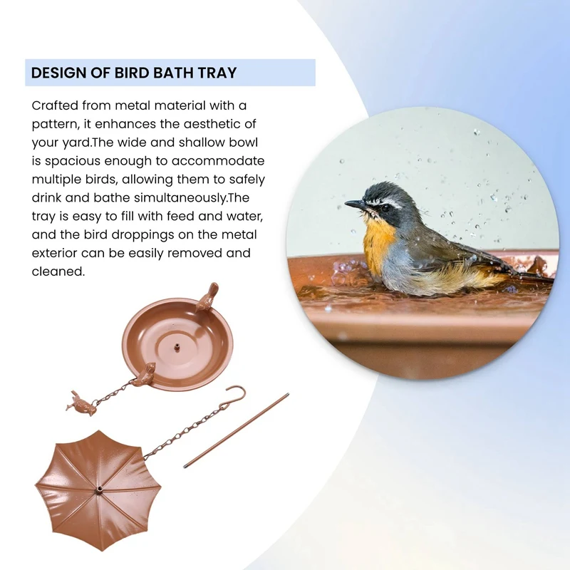 Подвесная ванночка для птиц подвесная кормушка металлическая на открытом