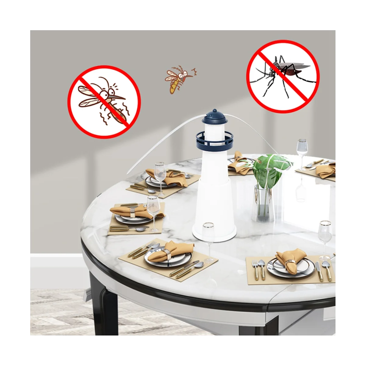

Portable Fan Leaf Fly Repellent Automatic Fly Catcher Retracts and Rotates to Drive Flies and Mosquitoes,A