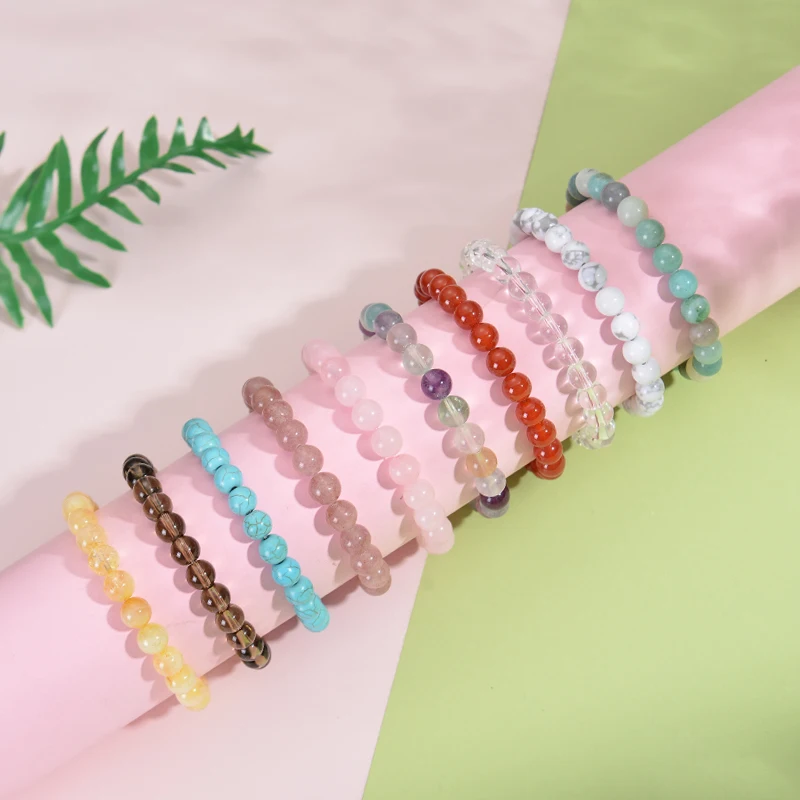 Лечебные браслеты из хрустальных камней для женщин и мужчин полудрагоценных