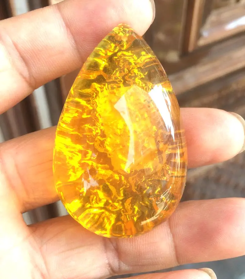 

37*58*21 мм натуральный мексиканский Янтарный фотосертификат