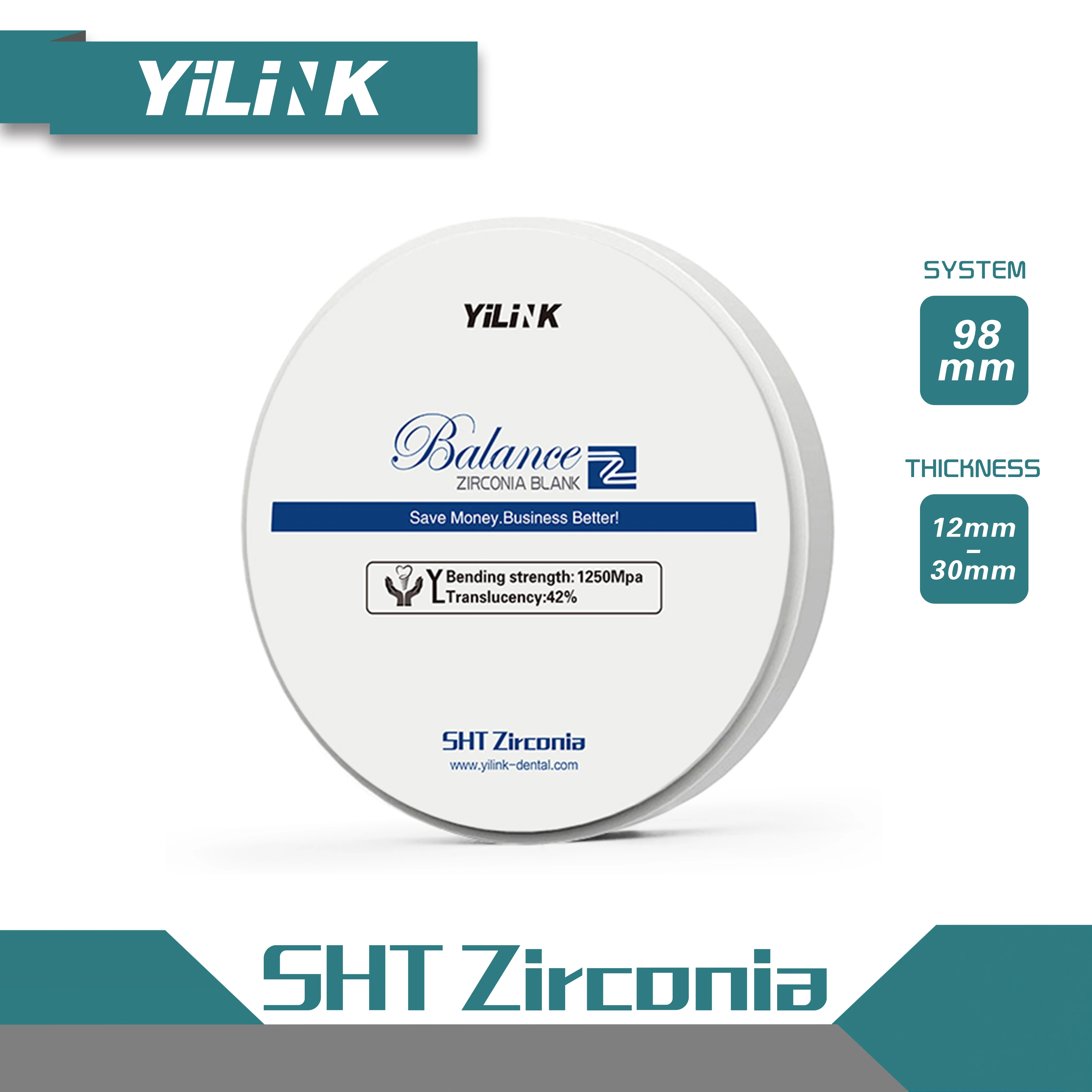 

Yilink SHT Zirconia Blocks 98mm Open System CAD CAM For Dental Lab Technician