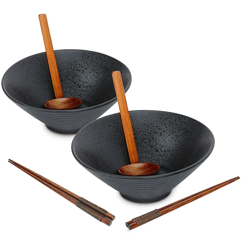 Набор керамических чашек для рамен японская чаша миска лапши 2 комплекта | Дом и