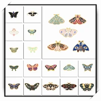 star moon butterfly moth collection enamel pin retro decorative insect brooch gothic badge jewelry gifts for kid women wholesale
