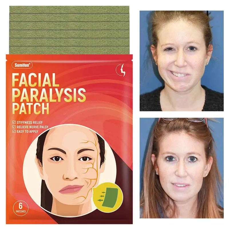 

6Pcs Lead Positive Acupoint Massage Skin Paralysis Tape Frown Smile Lines Forehead Anti-Wrinkle Patches Natural Herbal Sticker