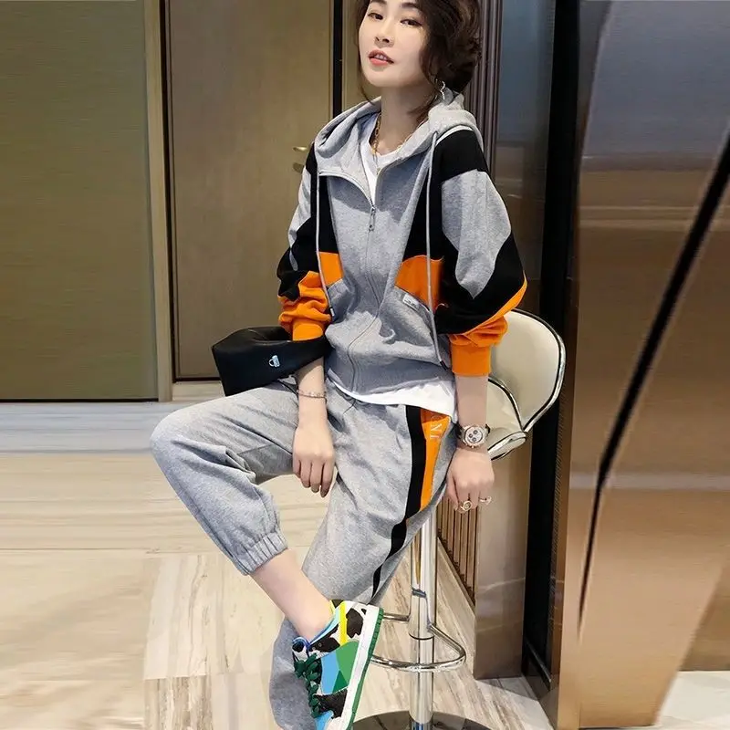 

Sweater Casual Pants Sports Suit Women Korean Fashion Two-piece Set Spring and Autumn 2022 New Women's Wear