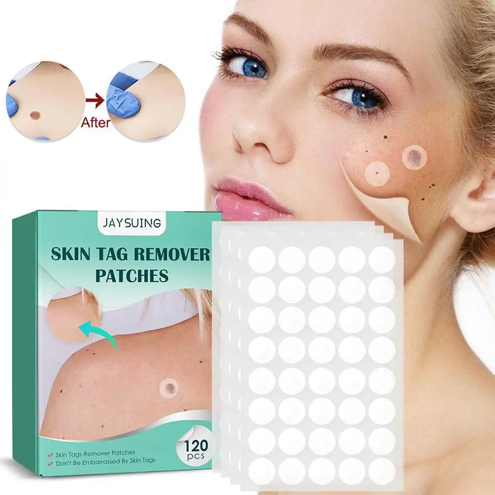 120Pcs Wart Remover Patch Facial Acne Pimple Patches Skin Tag Mole Sticker Skin Repair Antibacterial Foot Corn Pain Relief Plast