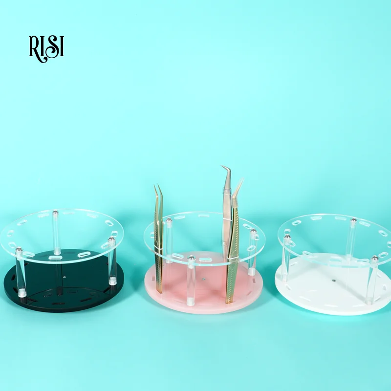 Пинцет для наращивания ресниц RISI Круглый держатель хранения подставка
