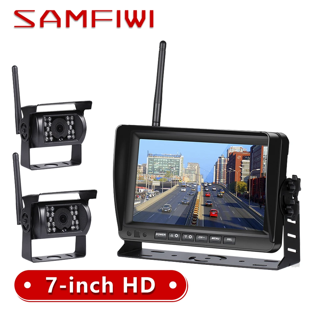 

7 inch Wireless Car Monitor Truck Screen CMOS IR Night Vision Reverse Backup Wifi Camera Parking System Display for Car