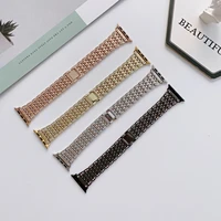metal diamond strap for apple watch band 41mm 45mm 38mm 42 40mm 44mm stainless steel bracelet for iwatch 7 se 6 5 4 3 watchband
