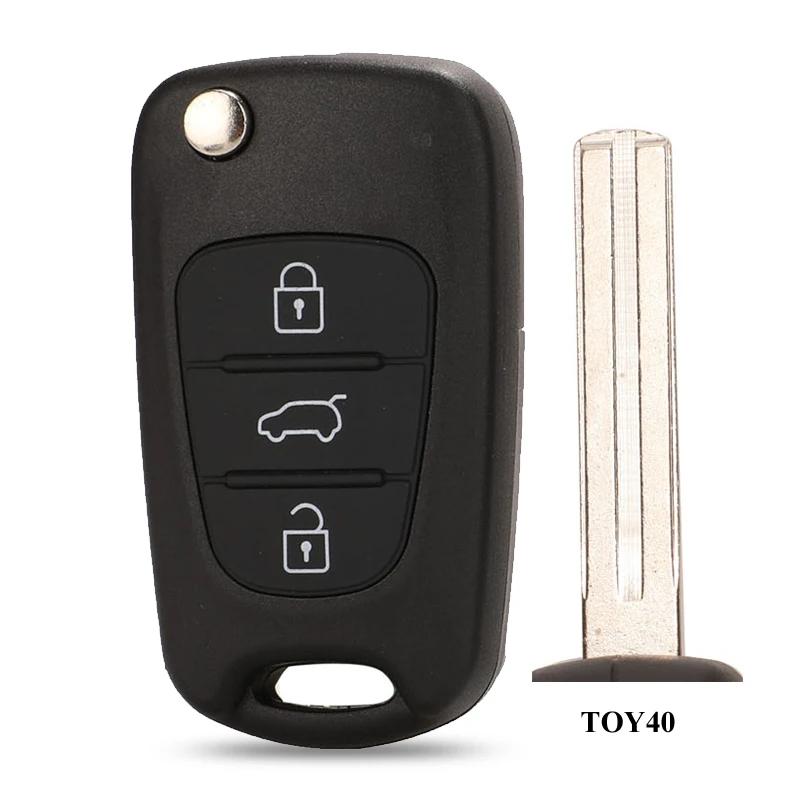 

Jingyuqin Замените удаленный автомобильный ключ 3 BT, складной чехол для ключей для Kia K2 K5 Rio 3 Picanto Ceed Cerato Sportage для Hyundai