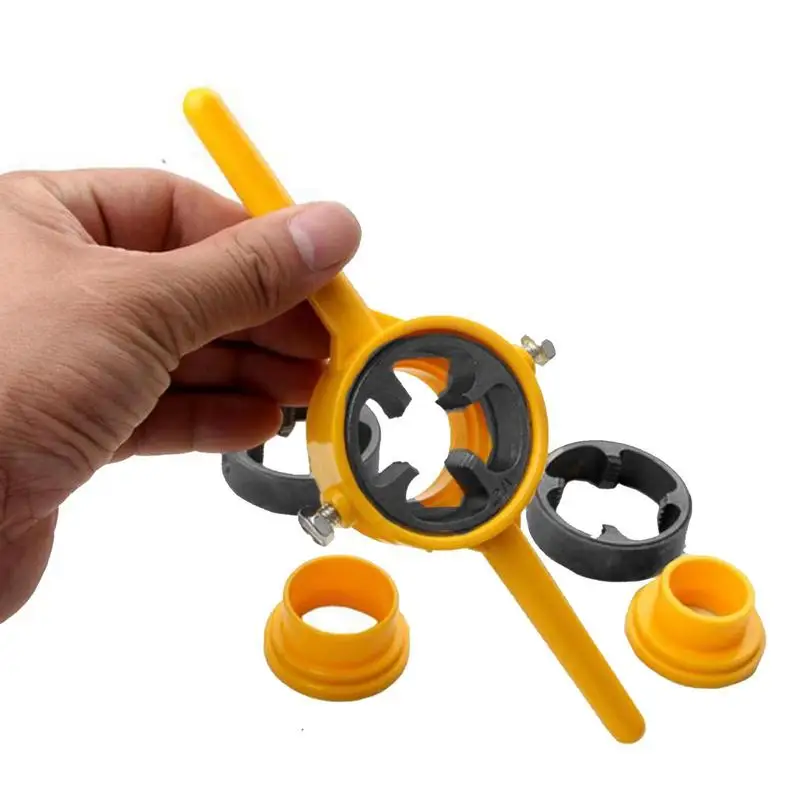

Tap Die Yellow Tap Set With PP Handle 6 Pcs Pipe Tool Water Heating Hand Tool 60 Taper Pipe Thread Tool For PVC Tools Size 1/2in